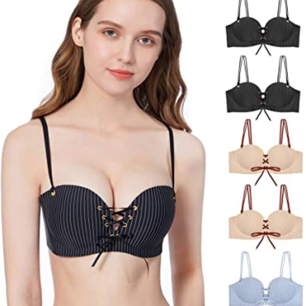 Set of 2 ELEPLUS Push up Wire Free Bras size 36B